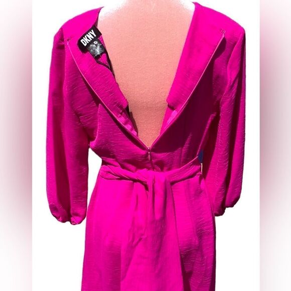 DKNY NWT HOT PINK FUCHSIA MINI DRESS SIZE 2 - Picture 4 of 8